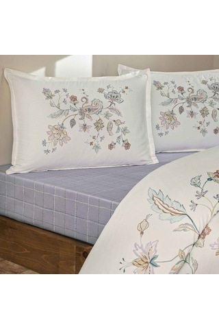 Linens Allday Monte Pamuk Saten Çift Kişilik Nevresim Takımı Lila Lila