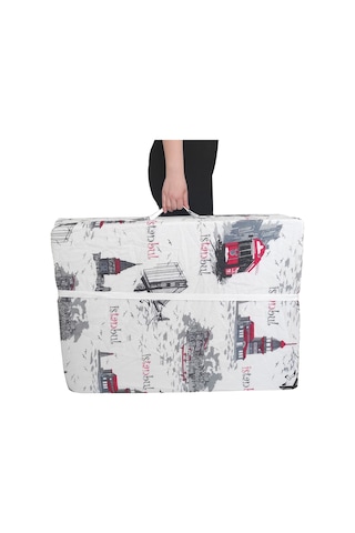 Katlanır Yer Minderi Süngerli Minder Katlanır Minder Tek Kişilik 80x180 Cm İstanbul Desen