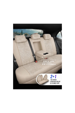 Opel Adam Shadow Bej Tay Tüyü Oto Koltuk Kılıfı Tam Set-kolay Montaj-terletmez-ortopedik 2012-2019