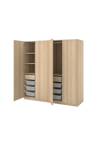 Ikea Meşe Geniş Kapaklı Gardırop 200x60x201 Cm