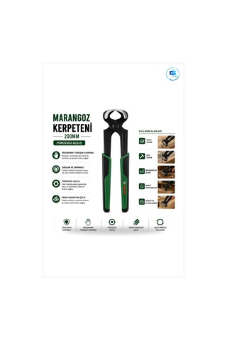 Marangoz Kerpeteni 200 Mm Ergonomik Yumuşak Sap Kesici Çivi Çekme