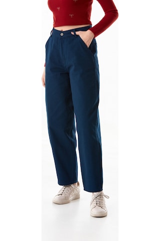 Fullamoda Fermuarlı Yüksek Bel Gabardin Şalvar Pantolon 25ygb1900214565-lacivert Lacivert