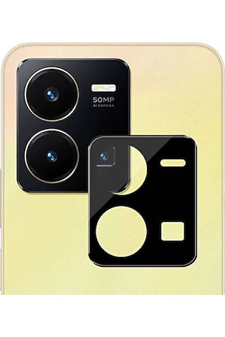 Kilifone - Vivo Y35s Uyumlu - Kamera Lens Koruyucu 3d Kamera Camı - Şeffaf