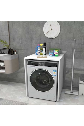 Reyo Home Enda Çamaşır Ve Kurutma Makinesi Dolabı Kapaksız Mat... Beyaz