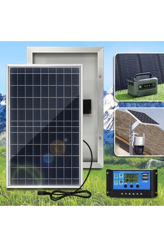 Symbee 10w Taşınabilir Güneş Paneli - 60a Kontrolcülü, Usb Çıkışlı, Su Geçirmez, Kamp & Seyahat İçin