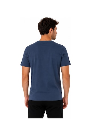 Tommy Life Erkek Mavi Bisiklet Yaka Tshirt 88498