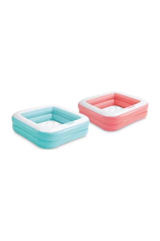 Intex Şişme Taban Mini Kare Havuz 86x86x25 Cm Mavi Çok Renkli