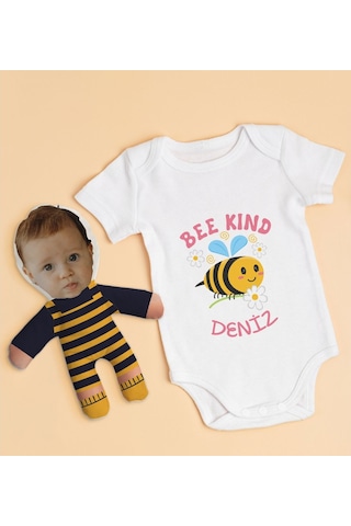 Bitmeyenkartus Bk Kids Kişiye Özel Fotoğraflı Bebek Yastık Ve Bebek Body Zıbın H (550906150) Çok Renkli