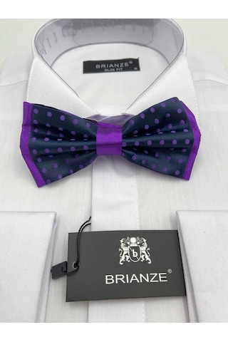 Brianze Mor Noktalı Lacivert Papyon Mor - Lacivert