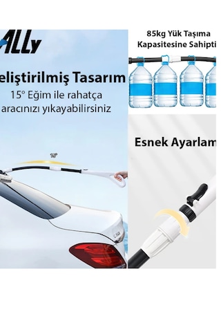 Mefa Ös Teleskopik Mikrofiber Araba Yıkama Fırçası Uzun Saplı Fır