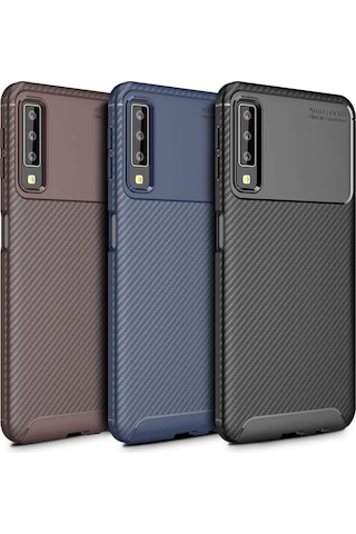 Samsung Galaxy Uyumlu A7 2018 Kilif Karbon Tasarim Negro Silikon Kapak 405264379