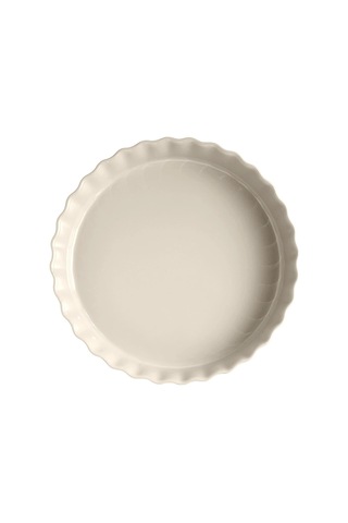 Emile Henry Tart-Börek-Fırın Kabı Yuvarlak 32 cm Ekru/Clay Ekru