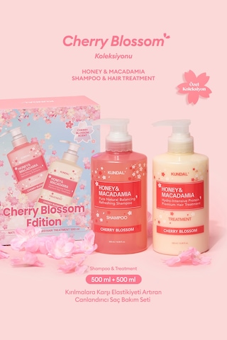 Kundal Honey & Macadamia Nature Shampoo+treatment-cherry Blossom Edition