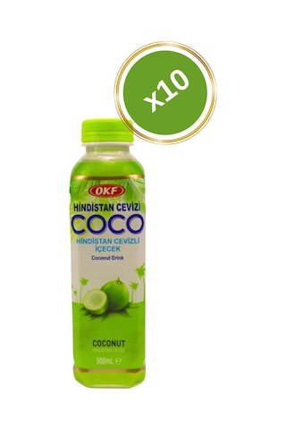 Coconut Drink Hindistan Cevizli İçecek 500ml 10'lu Set