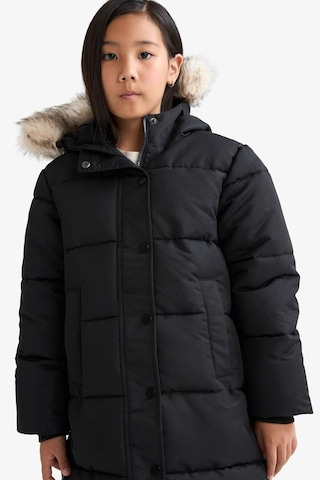 Defacto Kız Çocuk Kapüşonlu Fermuarlı Parka C8755a825aubk27 Siyah-bk27