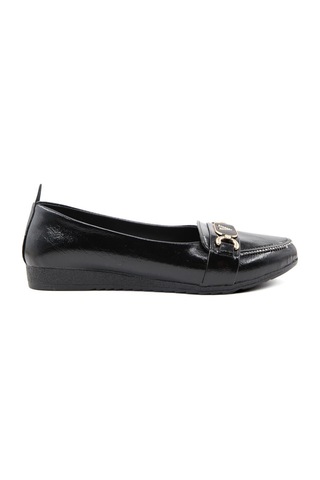 Style Star Ys3008 Siyah Rugan Kadın Babet