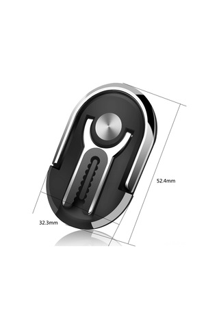 Hangfox Zinc Alloy Araba Vantilya Telefon Tutucu 360 Döner El İçi Taşıma Desteği Telefonu Düşürmeden Korumak İçin Aurora Gümüş