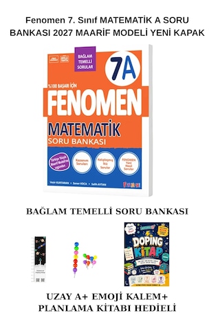 Fenomen 7. Sınıf Matematik Bağlam Temelli Sb. A-b 2 Li Seti Planlama Kitabı + Emoj K+uzay A 2027 Maarif M. Yeni Kapak