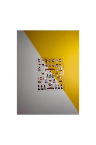 No:27 - Noel Baba 3d Tasarım Yapışkan Tırnak Sticker Tırnak Dövmesi Nail Art