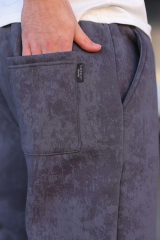 Füme Batik Desenli Jogger Eşofman Altı E6582 Füme