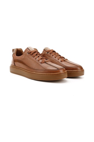 Gönderi(R) Gönderi R Erkek Taba Bağcıklı Kauçuk Taban Hakiki Deri Sneaker Ddma83531640 Taba