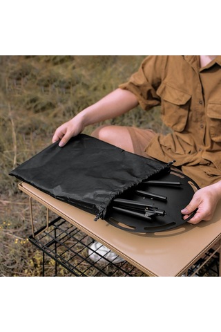 Dolıty Taşıma Çantalı Kamp Masası, Sehpa, Kompakt Plaj Siyah Çok Renkli