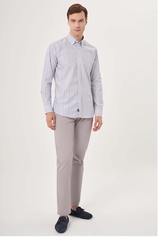 Bisse Erkek Regular Fit Çizgili Spor Gömlek Gri Gm23y231030 D55 Gri