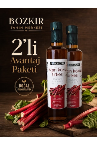 Bozkır Tahin Merkezi Işkın Kökü Sirkesi Doğal Fermantasyon 500 Ml 2 Adet Katkısız&glutensiz