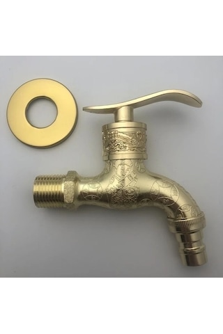 Joyhub Mingjin Shop2 E Tarzı Anituqe Bronz Çamaşır Makinesi Vinç Dekoratif Açık Musluk, Vintage Bahçe Bibcock Musluk Duvara Monte Paspas Musluk Pirinç Wf Z70yw2 Renkli Çok Renkli