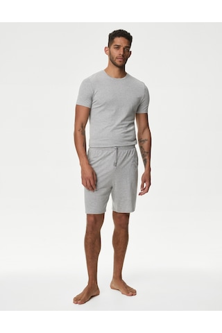 Marks & Spencer Regular Fit Supima Pijama Altı T07001231A Gri