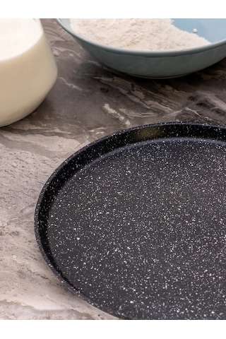 Agness Black Marble 24 Cm Yapışmaz Krep Tavası 327411202 Siyah