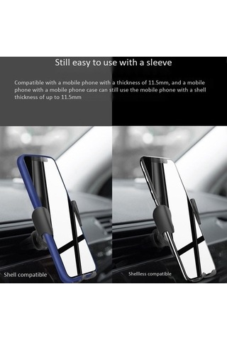 Pazly Yerçekimi Vantuzlu Evrensel Araç İçin Navigasyon Fonksiyonlu Siyah Telefon Tutucu -