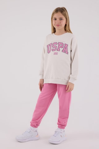 U.S. Polo Assn. Kız Çocuk Beyaz Eşofman Takımı Us2312-c-v1 KREM