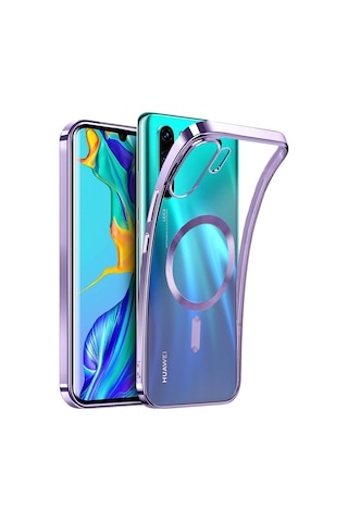 Teknomoda Huawei Mate 50 Pro Kılıf Kamera Lens Korumalı Renkli Magsafe Şeffaf Silikon