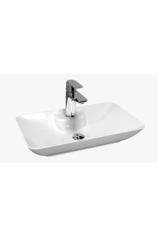 Tezgah Üstü Set Üstü Lavabo 40 62 Delikli Quarter Bath Smooth Line Beyaz
