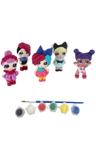 Eğitici Etkinlik 5'li Set 2 Boyutlu 8 Cm 5 Adet Stone Painting Lola Bebek