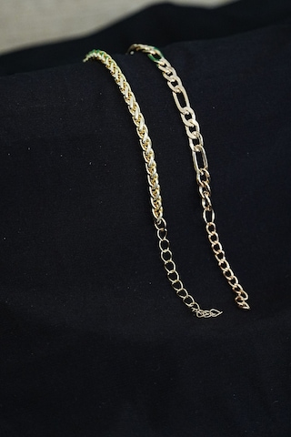 Kombin Bileklik Gold Renk Şavin Ve Burgu Model Çok Renkli