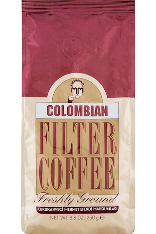 Kurukahveci Mehmet Efendi Colombian Filtre Kahve Öğütülmüş 250 Gr X 4 Adet Öğütülmüş