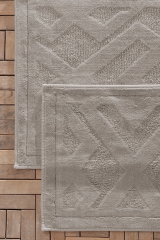 Yataş Bedding Milo Banyo Paspası Seti - Gri (50x60 cm + 60x100 cm) Gri