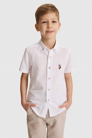 U.S. Polo Assn. Erkek Çocuk Beyaz Gömlek Kısa Kollu 50320261-vr013