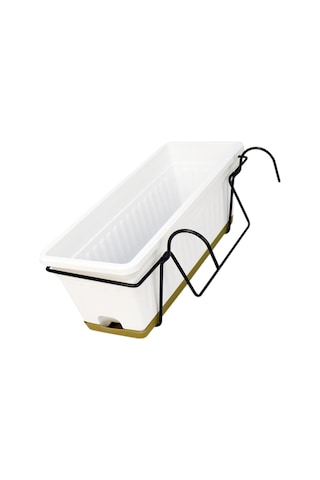 Suntek Magideal  Asılı Sepet Çiçek Kutusu Pencere Avlu Ofis Için Beyaz