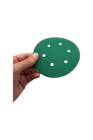 Yeşil Esnek Cırtlı Disk Zımpara 150 Mm 6 Delikli 60 Kum