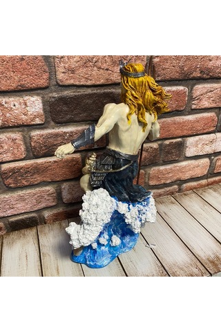 Deniz Ve Deprem Tanrısı Poseidon Mızraklı Heykel Biblo