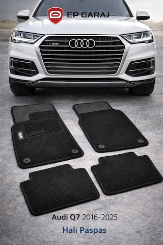 Audi Q7 2016-2025 Uyumlu Halı Paspas Seti 4 Parça