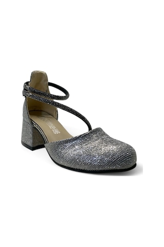 773 Kız Çocuk Topuklu Abiye Ayakkabı Platin