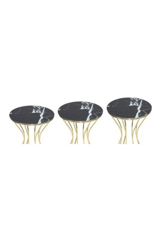 Brc Kum Saati Zigon Siyah Mermer Desen Metal Transmisyon Çelik Go (411812821)