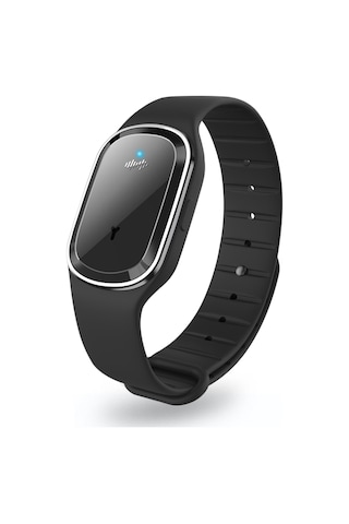 Shineyee Siyah Ultrasonik Entegreli Uçucu Haşere Kovucu Bileklik - Çocuk Ve Yetişkinler İçin Dışarıda Ve İçerde Koruma