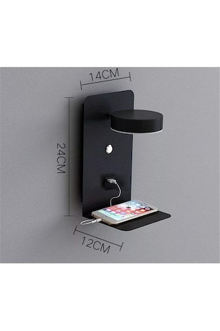 Simaavize Modern Usb Şarj Aplik2 Siyah