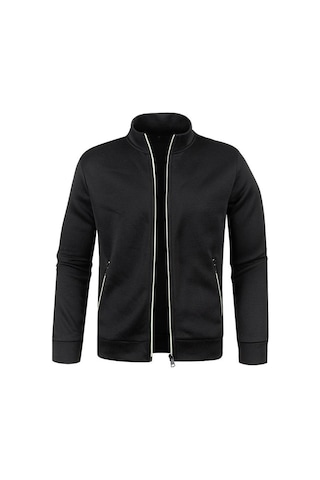 Erkek Hırka Fermuarlı Kapşonlu Siyah Yeşil Gri Kontrast Renkler Ceketler Moda Rahat Yüksek Stand Sweatshirtler Montlar Spor Giyim Yasheng Şarap Kırmızısı Kırmızı