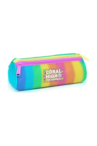 Coral High Üç Bölmeli Kız Çocuk Renk Geçişli İlkokul Kalem Çantası Çok Renkli